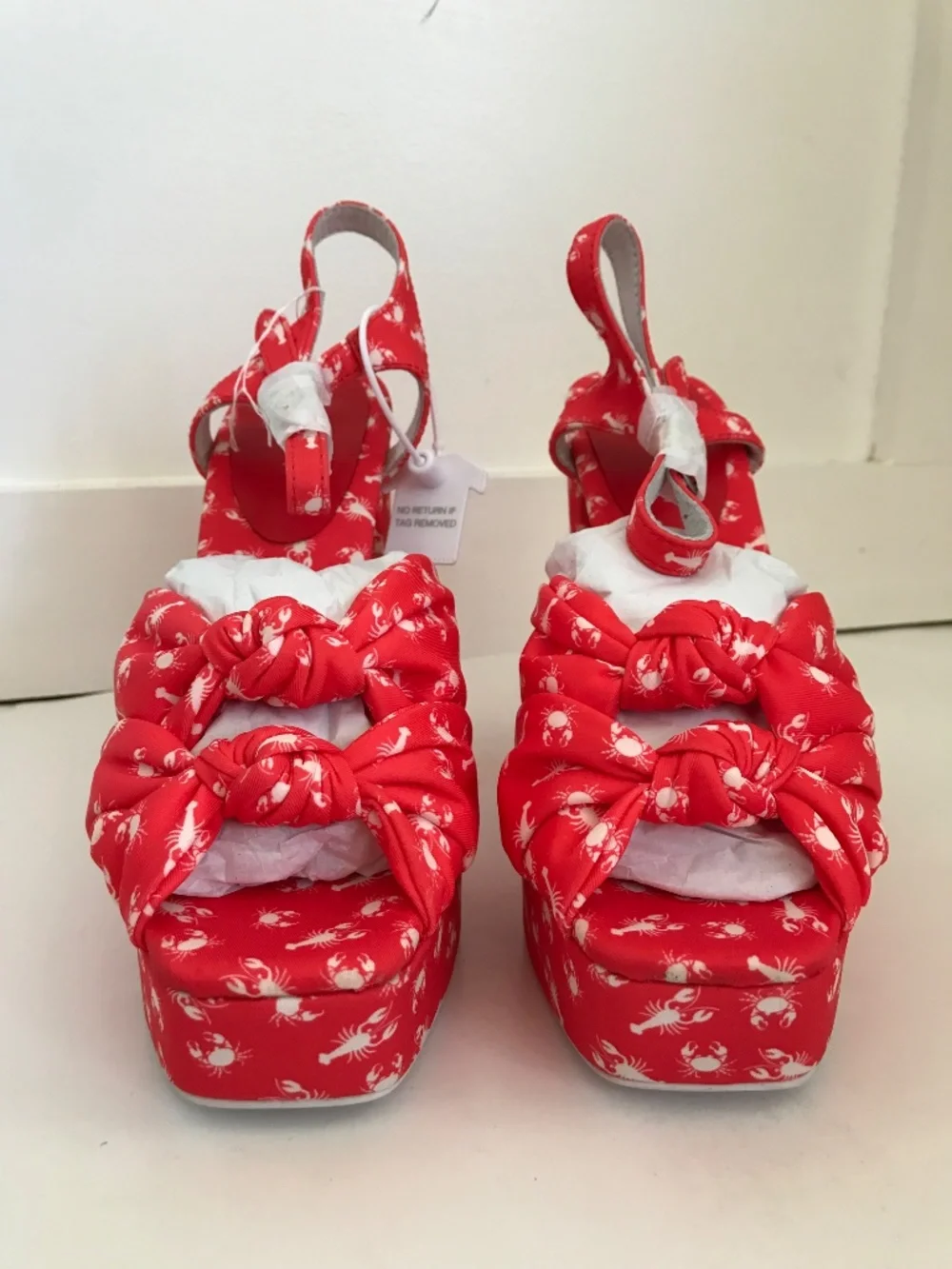 JEFFREY CAMPBELL Lobster and Crab Knot Platform Heels Women’s Size 8